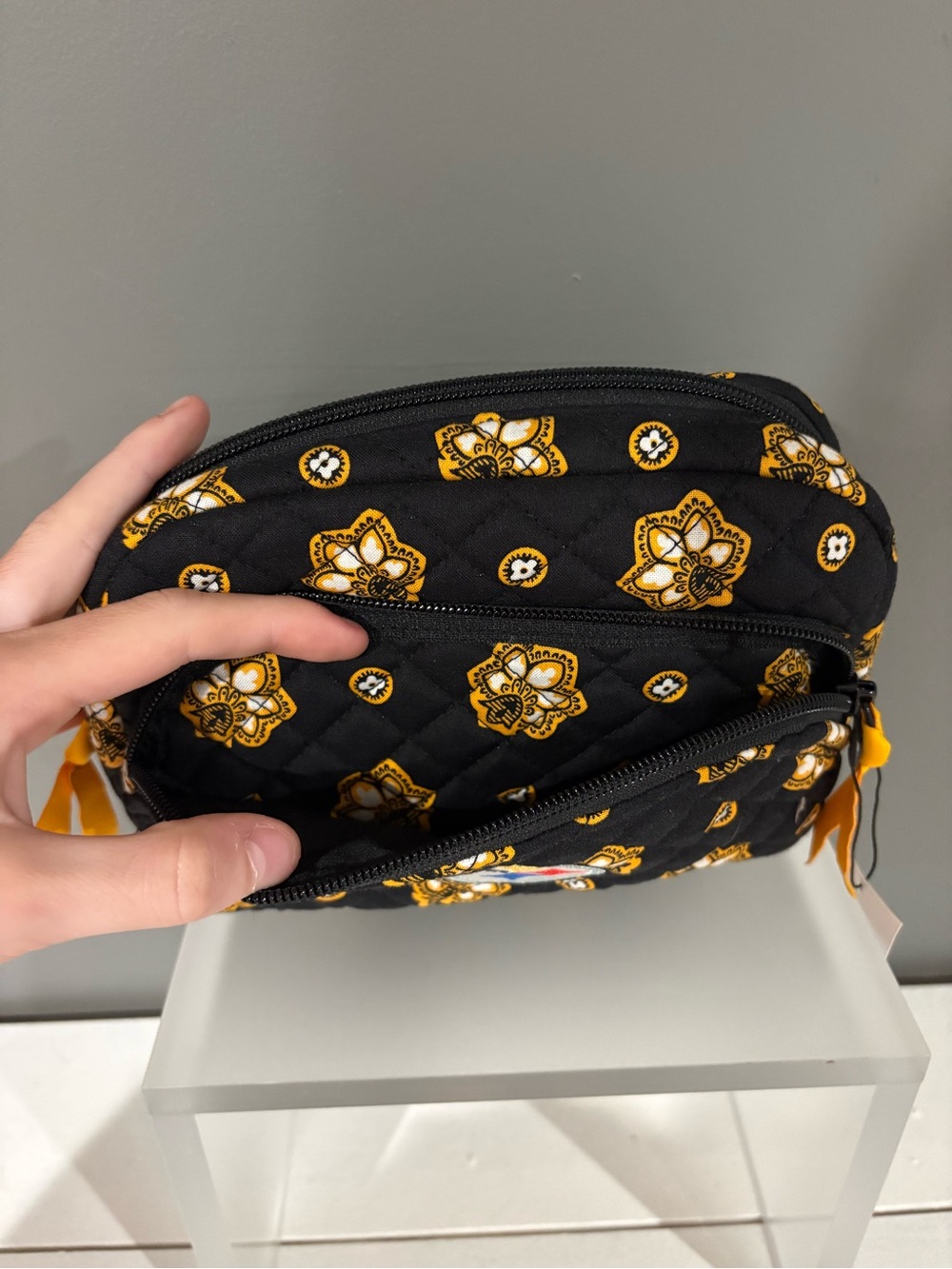 Vera Bradley Black & Gold Pittsburgh Steelers Cosmetic Bag - Picture 2 of 3